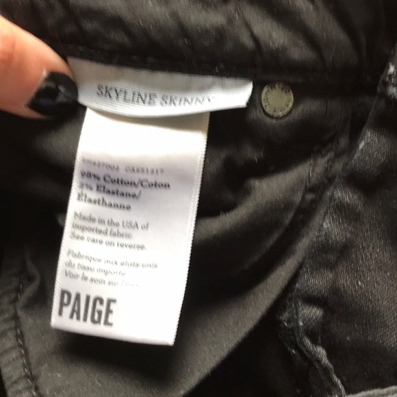 PAIGE Skyline Skinny in Black, 26 - Picture 4 of 5